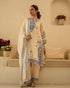 White Lily Breeze – Dori Embroidered Straight Suit Set